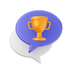 3d chat bubble icon illustration