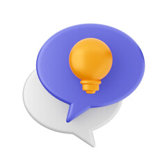 3d chat bubble icon illustration