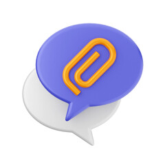 3d chat bubble icon illustration