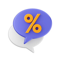 Obraz premium 3d chat bubble icon illustration