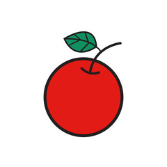 Illustration vector graphic of apple with round shapes
