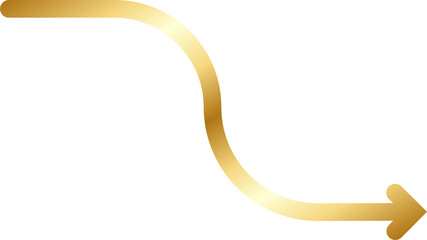 Gold Arrow Design Element