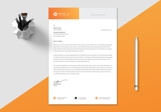 Letterhead Layout with Gradient