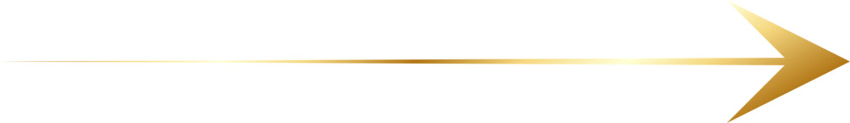 Thin Gold Arrow Design Element