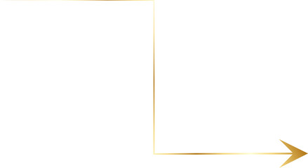 Thin Gold Arrow Design Element
