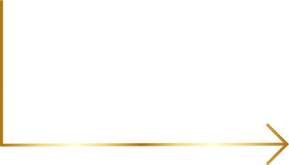 Thin Gold Arrow Design Element
