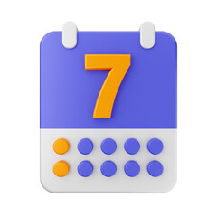 calendar icon illustration 3d render