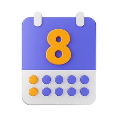 calendar icon illustration 3d render