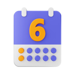 calendar icon illustration 3d render