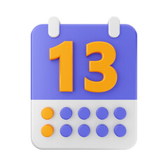 calendar icon illustration 3d render