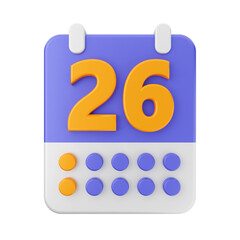 calendar icon illustration 3d render
