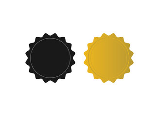 Badges icon. Sunburst stickers for price, promo, quality, sale tags. Vector illustration.