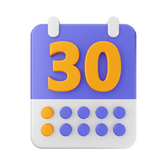 calendar icon illustration 3d render