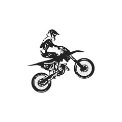 Fototapeta na wymiar Motocross Logo, Motor cross Logo, Extreme sport logo