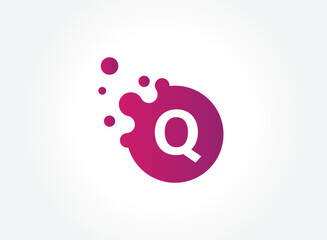 Q Letter Design Vector with Dots. eps 10.