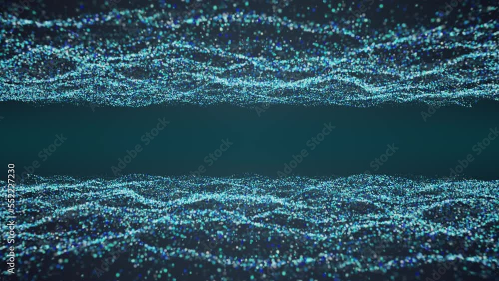 Poster seamless looping floating particles background in 4k resolution
