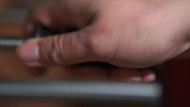A man's hand