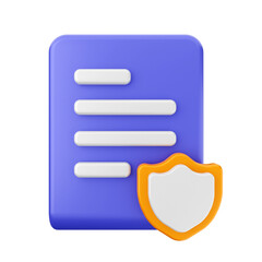 file data document icon illustration 3d render