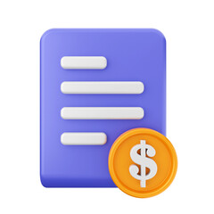 file data document icon illustration 3d render