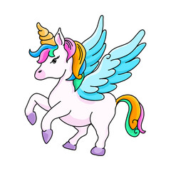 cute unicorn with cartoon style