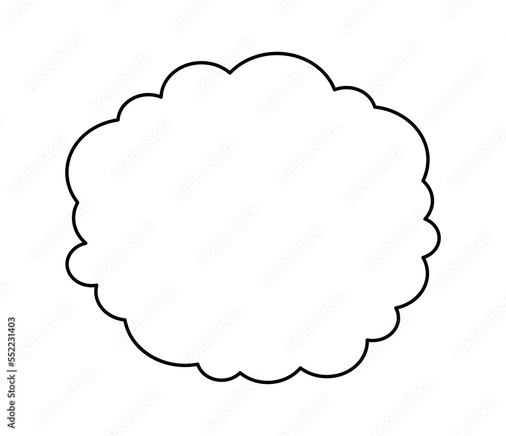 Poster cloud line icon. graphic element for website. minimalistic creativity and art. metaphor of interacti