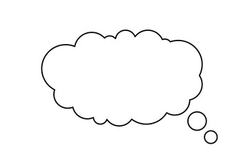 Cloud line icon. Metaphor of tenderness, imagination and dreams. Stylish logo for company or organization. Sticker for social networks and instant messengers. Cartoon flat vector illustration