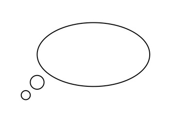 Cloud line icon. Speech bubble for heroes, communication. Sticker for social networks and messengers. template, layout and mockup. Graphic element for website. Cartoon flat vector illustration