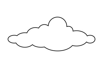 Cloud line icon. Sticker for social networks and messengers. Good weather symbol, climate and atmosphere, forecasts. natural landscape concept. Abstract pattern. Cartoon flat vector illustration