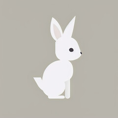 Fototapeta premium Icon of Baby Animal. Minimalist Isotype Design. 2D Flat Simplified Style. Copyspace for TEXT