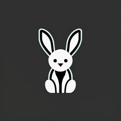 Obraz premium Icon of Baby Animal. Minimalist Isotype Design. 2D Flat Simplified Style. Copyspace for TEXT
