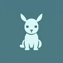 Obraz na płótnie Canvas Icon of Baby Animal. Minimalist Isotype Design. 2D Flat Simplified Style. Copyspace for TEXT