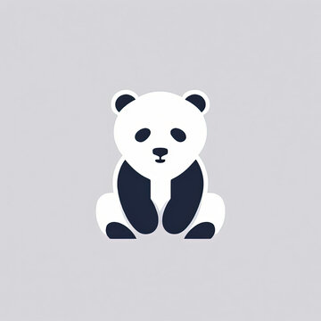 Icon of Baby Animal. Minimalist Isotype Design. 2D Flat Simplified Style. Copyspace for TEXT