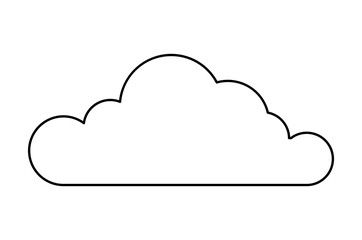 Cloud line icon. Graphic element for printing on fabric. Logo for companies and organizations. Symbol of tenderness and love. Godd weather, climate and atmosphere. Cartoon flat vector illustration