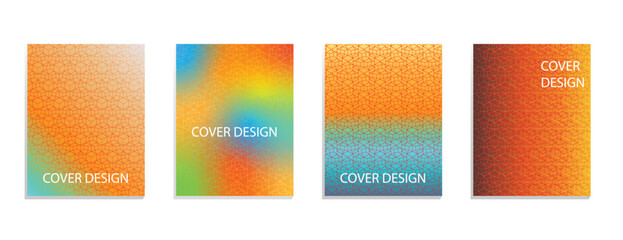 Vector. Cover templates with modern geometric design. Geometric background design. Colorful combinations. 