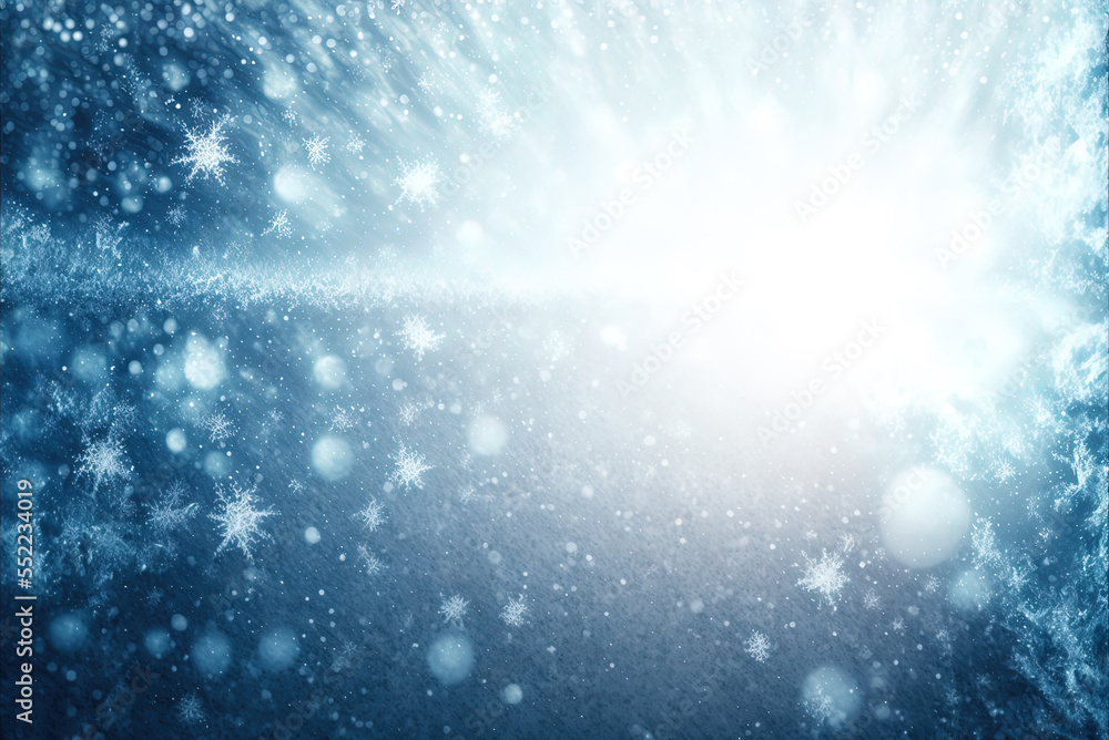 Poster the backdrop is a snow texture. snowy glimmering backdrop generative ai