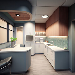 Fototapeta na wymiar Architectural rendering of a dentists office