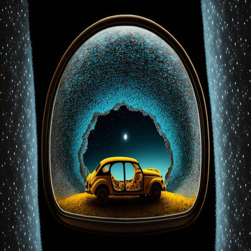 Car In The Night Backround Abstract, Pattern, Landscape