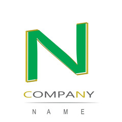 n letter logo new modern design vector