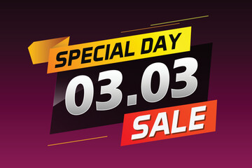 special day 03 03 word concept vector illustration with megaphone and 3d style, landing page, template, ui, web, mobile app, poster, banner, flyer, background, gift card, coupon, label, wallpaper