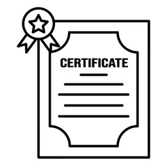 Certificate icon design clipart vector isolated illustration