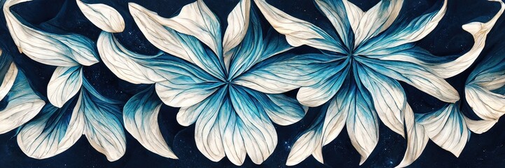 classic blue and white ceramic design. Porcelain. Generative AI