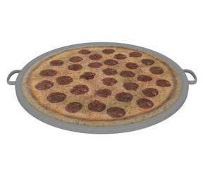 3d rendering italian food realistic whole pizza
