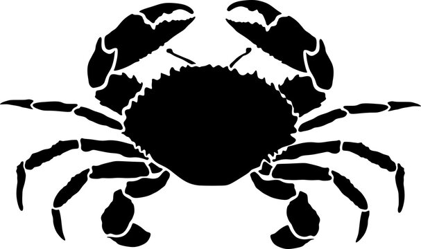 recommend clip art: black silhouette of crab
