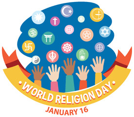 World religion day banner design