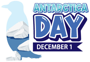 Antarctica day text with