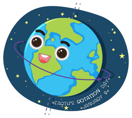 Fototapeta premium Earth's Rotation Day banner design