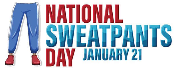 National Sweatpants Day Text Banner