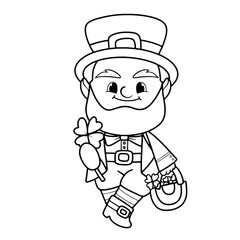 st patrick day outline cartoon