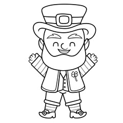 st patrick day outline cartoon