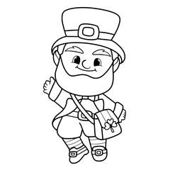 st patrick day outline cartoon